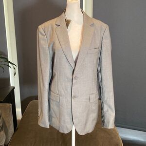 Men’s or Teen Light Gray Slim Fit Suit Jacket Prom Party Wedding Size XS NWT